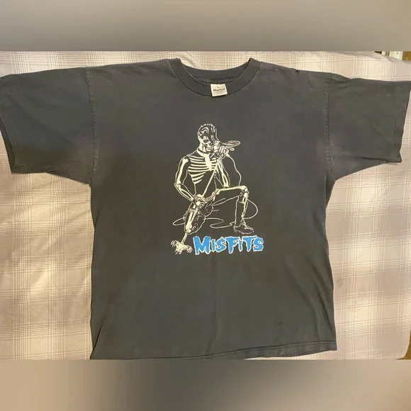 VTG Early 90s Misfits Legacy of Brutality Murina XL *RARE* Blue logo - Picture 2 of 11